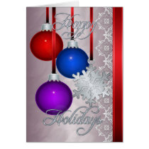Holiday Decorations Bronze Foil Silver Card