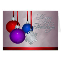 Holiday Decorations Bronze Foil Silver Snowflake Cards