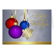 Holiday Decorations Silve Foil Gold Snowflake Card