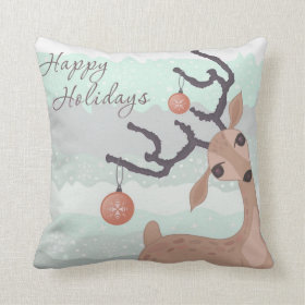 Holiday Deer Pillow