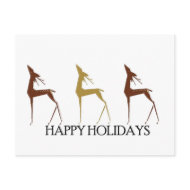 Holiday Deer Post Card postcard