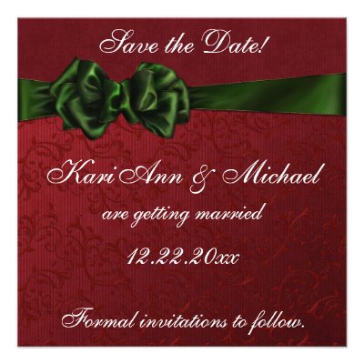 Holiday Delight Save the Date Custom Invite