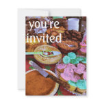 holiday desserts custom invitations