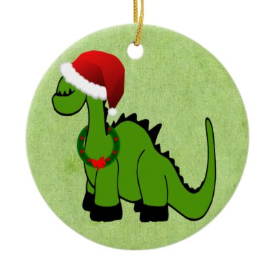 Holiday Dinosaur Christmas Tree Ornaments