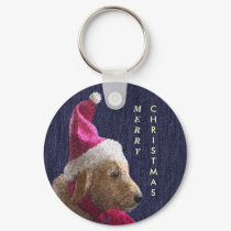Holiday Dog Keychain