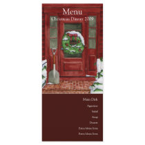 Holiday Door Menu Card rack cards