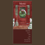 Holiday Door Menu Card rack cards
