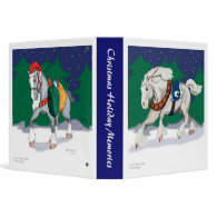 Holiday Draft Horses Scrapbook 3 Ring Binder