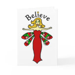 Holiday Dragonfly Fairy Greeting Card