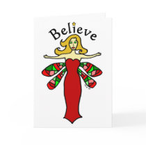 Holiday Dragonfly Fairy Greeting Card by Victoreeah Holiday Dragonfly Fairy Greeting Card
