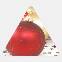 Holiday Festive Christmas Ornaments Triangle Sticker