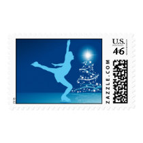 Holiday Figure Skating Stamp by skatingislife Holiday Figure Skating Stamp