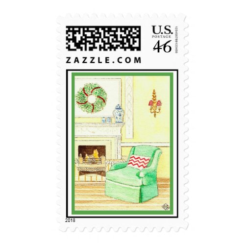 Holiday Fireside Stamp stamp