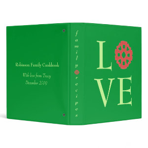 Holiday Gift Binder for Family Recipes binder