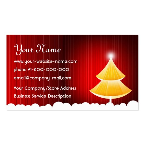 Holiday Gift Shop Card Business Card Template (back side)