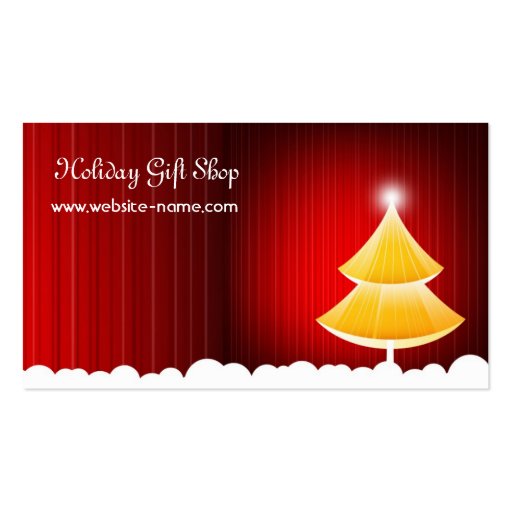 Holiday Gift Shop Card Business Card Template