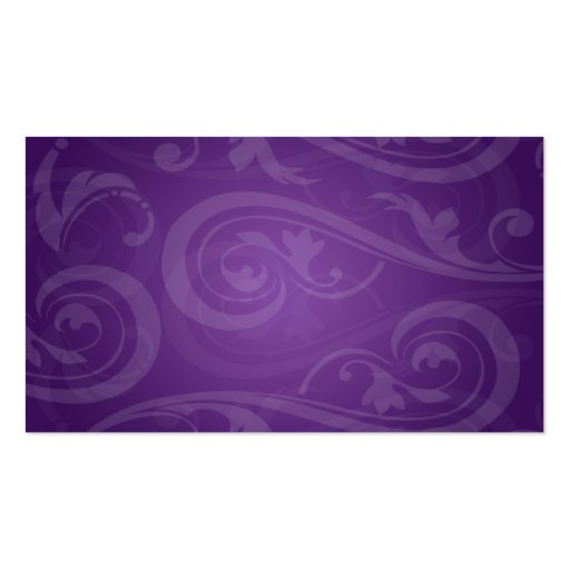 Holiday Gift Tag Swirly Christmas Tree Purple Business Card Templates (back side)