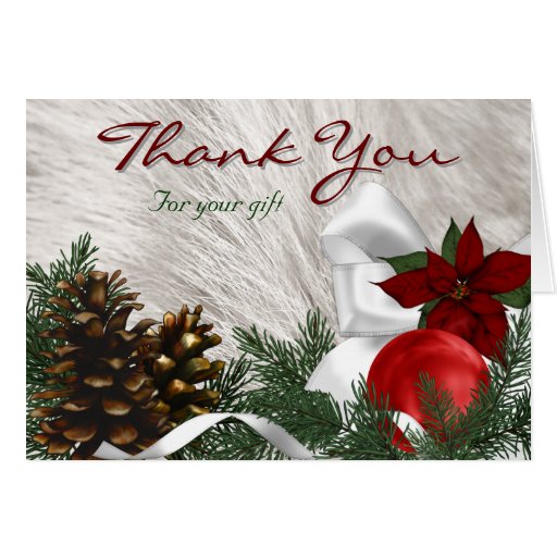 Holiday Gift Thank You Cards Zazzle