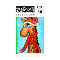 Holiday Giraffe Postage