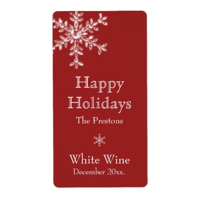 Holiday Glamour Wine Label (red)