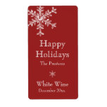 Holiday Glamour Wine Label (red)