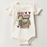 infant_creeper_organic - Buy this Christmas gift, featuring a candy cane Christmas angel, standing next to a decorative jar filled with candy canes,  for that special person in your life.: Sizes s,m,l,xl Available colors: natural