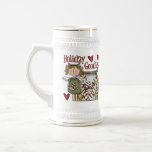 stein_mug - Buy this Christmas gift, featuring a candy cane Christmas angel, standing next to a decorative jar filled with candy canes,  for that special person in your life.: Sizes  Available colors: white_gold