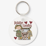 round_keychain - Buy this Christmas gift, featuring a candy cane Christmas angel, standing next to a decorative jar filled with candy canes,  for that special person in your life.: Sizes  Available colors: 0