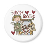round_magnet - Buy this Christmas gift, featuring a candy cane Christmas angel, standing next to a decorative jar filled with candy canes,  for that special person in your life.: Sizes  Available colors: 0