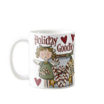 basic_mug - Buy this Christmas gift, featuring a candy cane Christmas angel, standing next to a decorative jar filled with candy canes,  for that special person in your life.: Sizes  Available colors: white