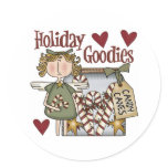 round_sticker - Buy this Christmas gift, featuring a candy cane Christmas angel, standing next to a decorative jar filled with candy canes,  for that special person in your life.: Sizes  Available colors: 0