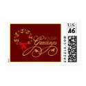 Holiday Greetings - Christmas Postage Stamps by SquirrelHugger Holiday Greetings - Christmas Postage Stamps