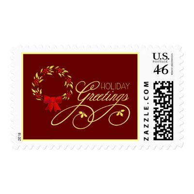 Holiday Greetings - Christmas Postage Stamps by SquirrelHugger