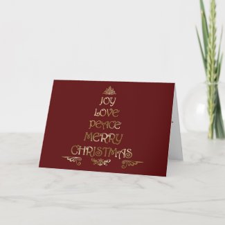 Holiday Greetings Christmas Tree Card