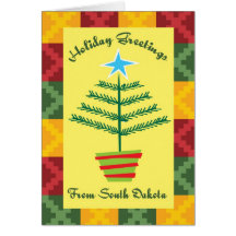 Holiday Greetings From South Dakota Greeting Card