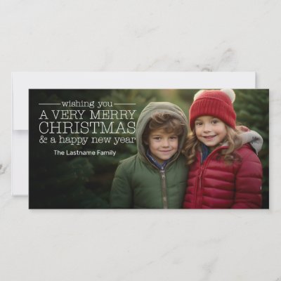 Holiday Greetings - Full Photo Personalized Photo Card