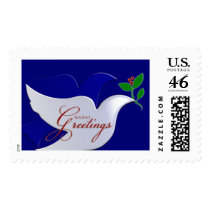Holiday Greetings Postage Stamp by SquirrelHugger Holiday Greetings Postage Stamp