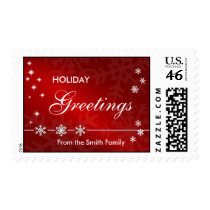 Holiday Greetings Postage Stamp by SquirrelHugger Holiday Greetings Postage Stamp