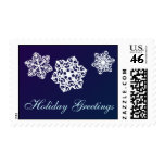 Holiday Greetings Snowflake postage stamps