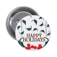 Holiday Holly Buttons