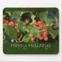 Holiday Holly - Happy Holidays mousepads by HolidayGreetings Holiday Holly - Happy Holidays mousepads
