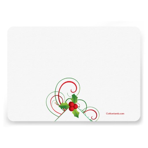 Holiday Holly Invitation