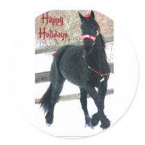 Holiday Horse Envelope Seals stickers by RookyStudios Holiday Horse Envelope Seals stickers