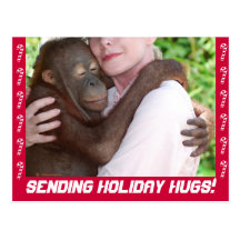 Holiday Hugs postcard