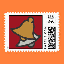 Holiday Icons Cartoon Bells Postage stamps