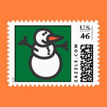 Holiday Icons Cartoon Snowman Postage stamps