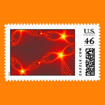 Holiday Jewels Fractal Postage Stamp
