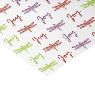 Holiday Joy Dragonflies 10" X 15" Tissue Paper
