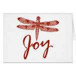 Holiday Joy Dragonfly Greeting Cards