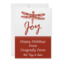 Holiday Joy Dragonfly Announcement